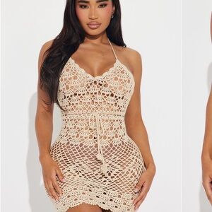 Crochet Knit Sleeveless Dress , also can be wear for bikini cover up